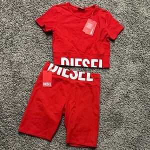 Diesel Bold Red Logo Set legging